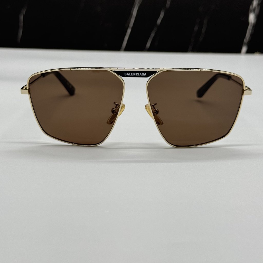 New Balenciaga Sunglasses Gold Unisex Eyewear Balenciaga Bb0246sa 003